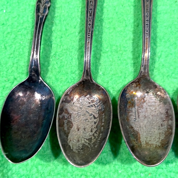 Vintage Wm Rogers President Spoons Lot of 6 (#2) - Picture 4 of 10